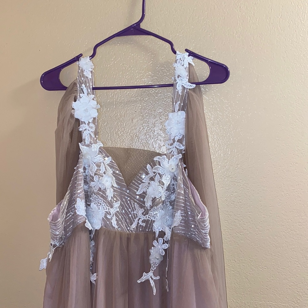 Pink floral dress